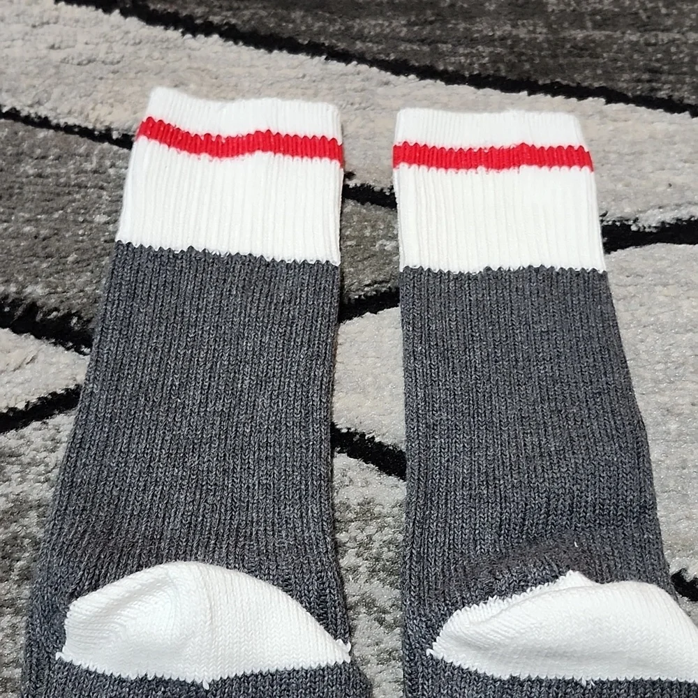 FUTURE WIFEY & FUTURE HUBBY ONE-SIZE GRAY & WHITE NOVELTY CREWSOCKS